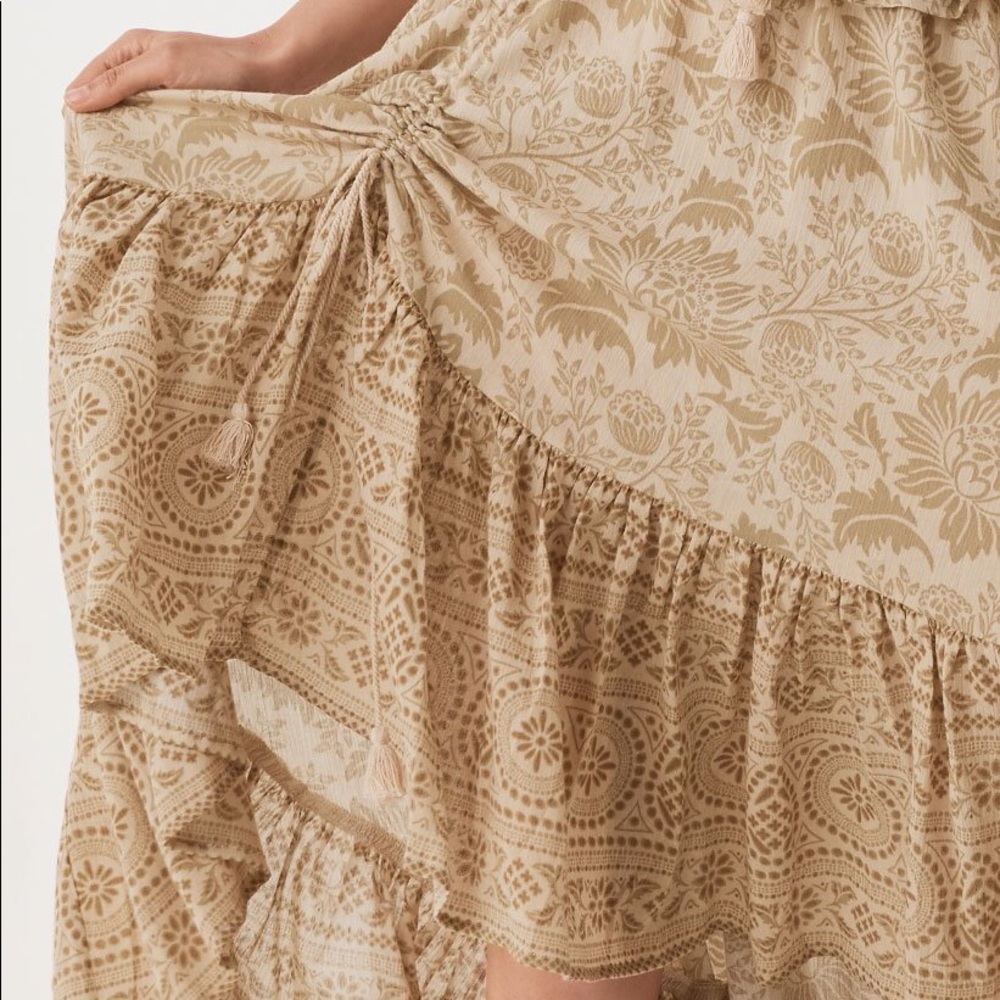 🏝️ Spell Lioness Ruched Maxi Skirt in Smoke - Picture 3 of 8